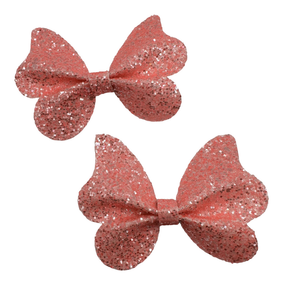 Rose Butterfly Bow clip set
